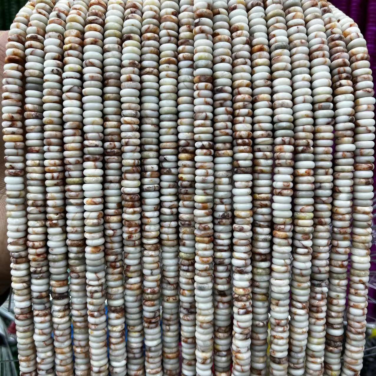 2×6 Natural Stone Colorfuled Crystal Abacus Beads Spacer Beads Beads Cross-Border Hot-Selling Jewelry DIY Bracelet Necklace