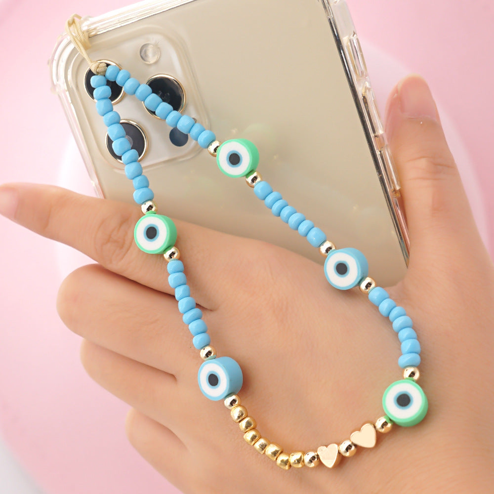 Factory direct supply handmade beaded mobile phone lanyard, Bluetooth speaker lanyard, flashlight, fan, selfie stick, U-disk sling