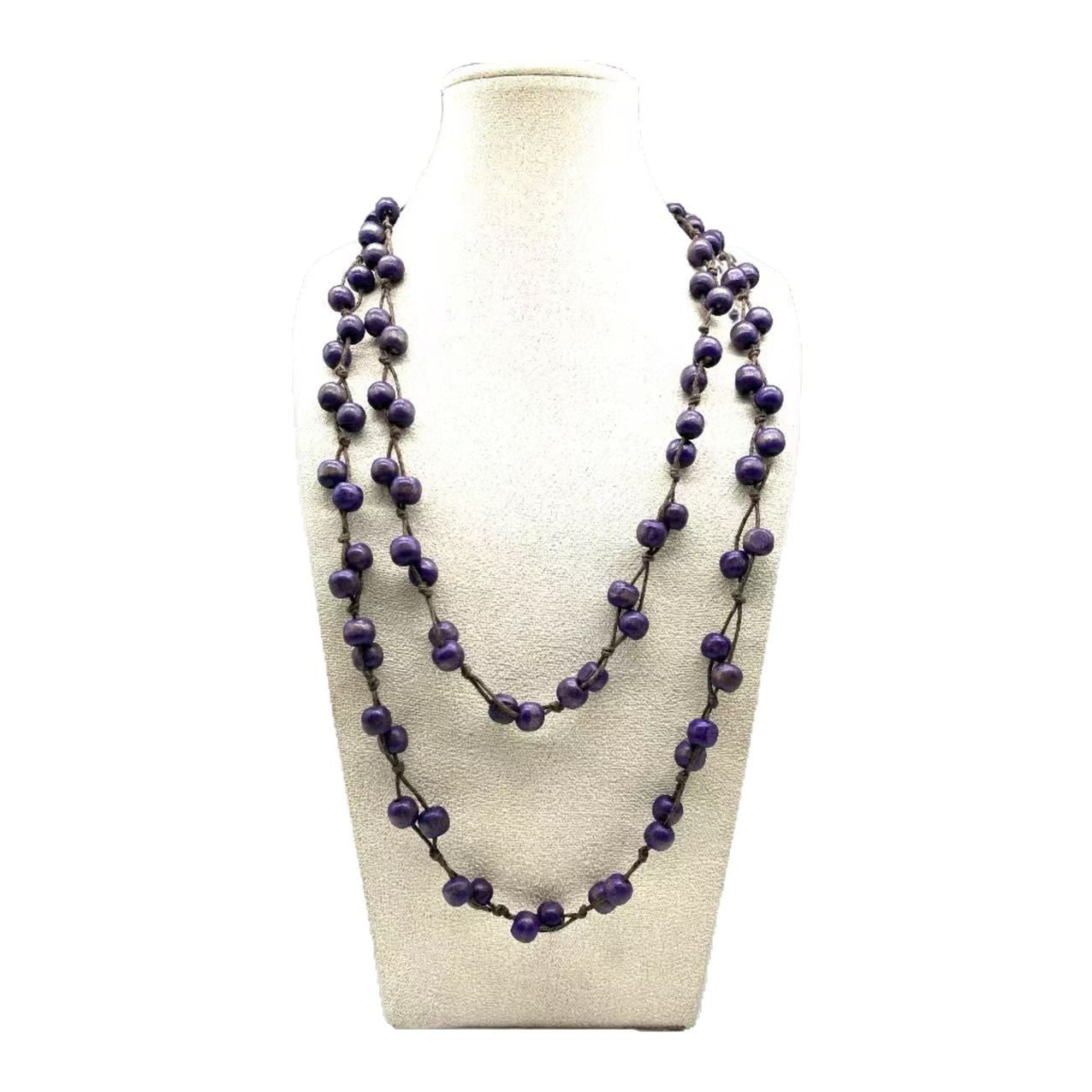 European and American Creative Cross-Border Bohemian Style Multi-Layered Rice Bead Long Necklace Retro Long Niche Versatile Necklace for Women