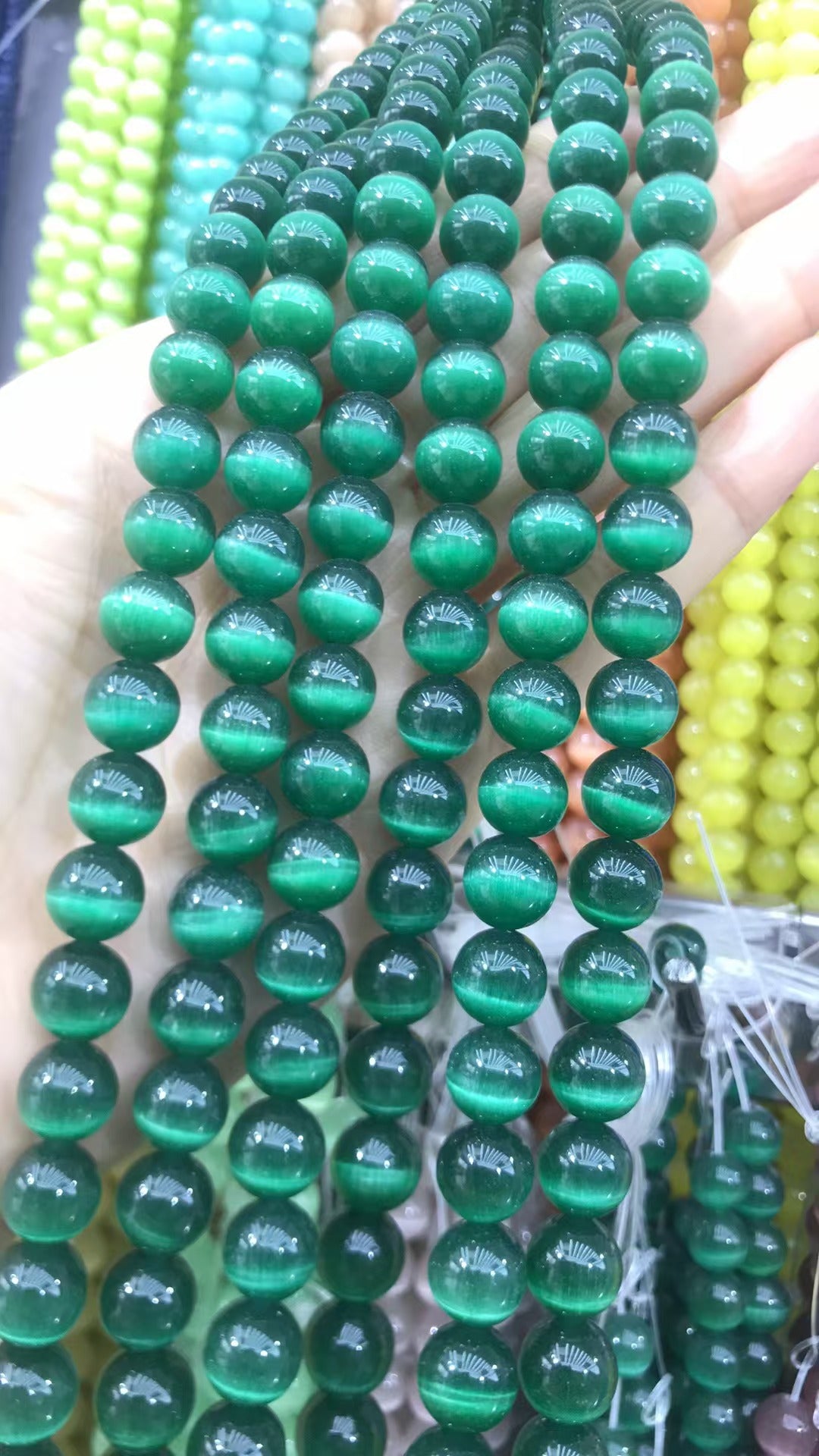 Cat's eye stone beads loose batch bracelet accessories diy jewelry accessories loose beads bracelet necklace material factory direct batch