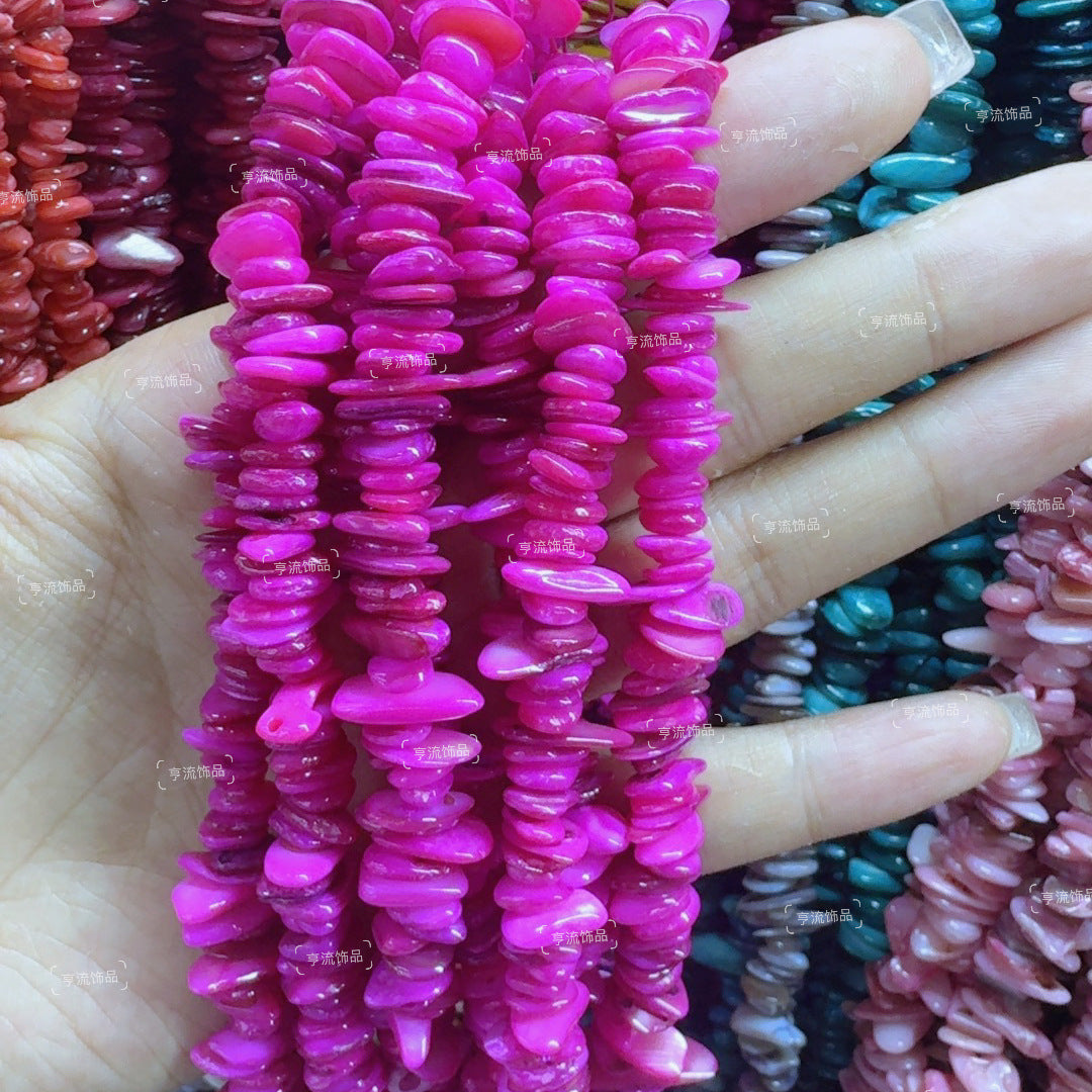 Bulk Cross-Border 5-8mm Crushed Stone Semi-Finished Natural Stone Agate DIY Accessories Irregular Crystal Drilled Loose Beads