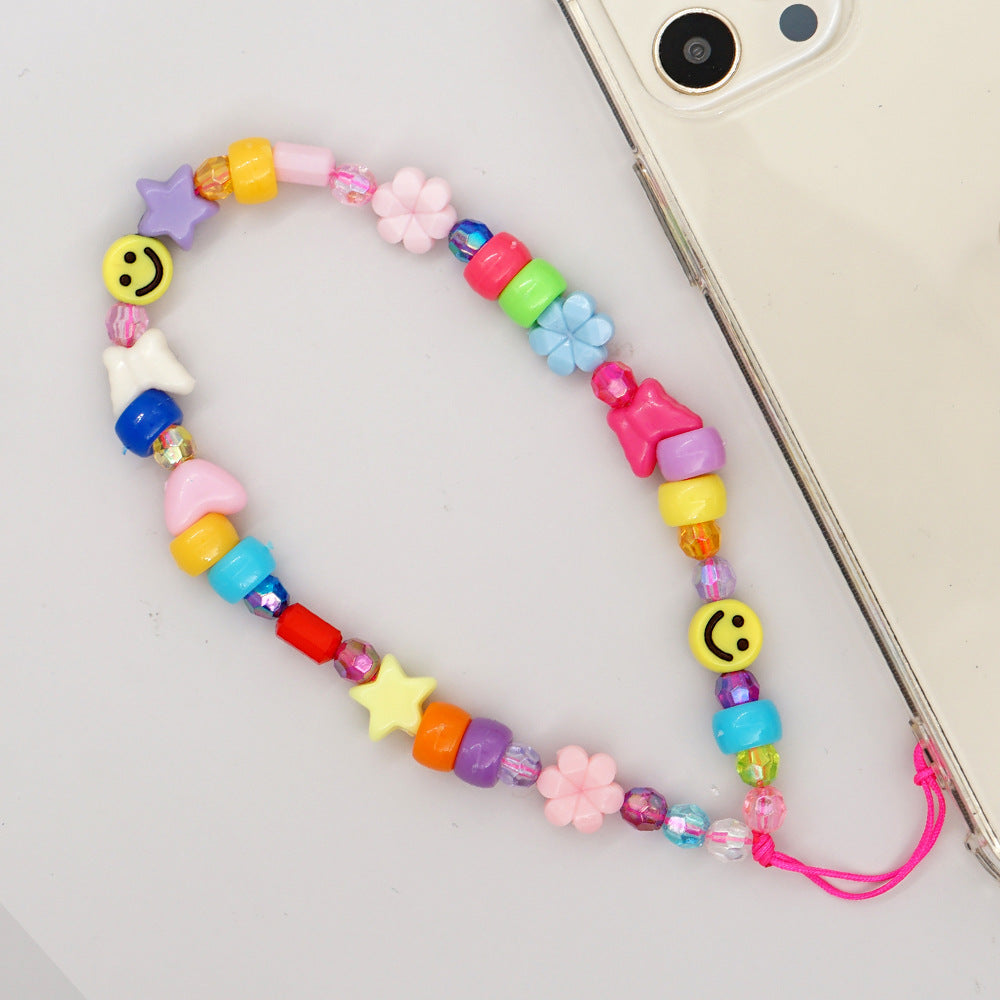 Factory direct supply handmade beaded mobile phone lanyard, Bluetooth speaker lanyard, flashlight, fan, selfie stick, U-disk sling