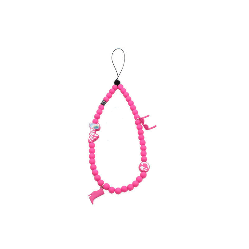 Online popular anti-lost mobile phone chain rainbow mobile phone chain same enamel beads DIY mobile phone lanyard factory direct sales