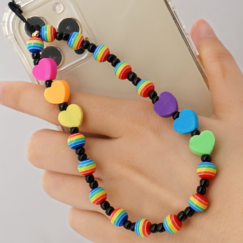 Factory direct supply handmade beaded mobile phone lanyard, Bluetooth speaker lanyard, flashlight, fan, selfie stick, U-disk sling