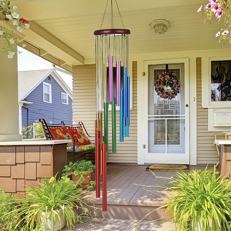 Cross-border explosions six-tube retro classic metal wind chime high sense aluminum tube metal hanging decoration home decoration wind chime