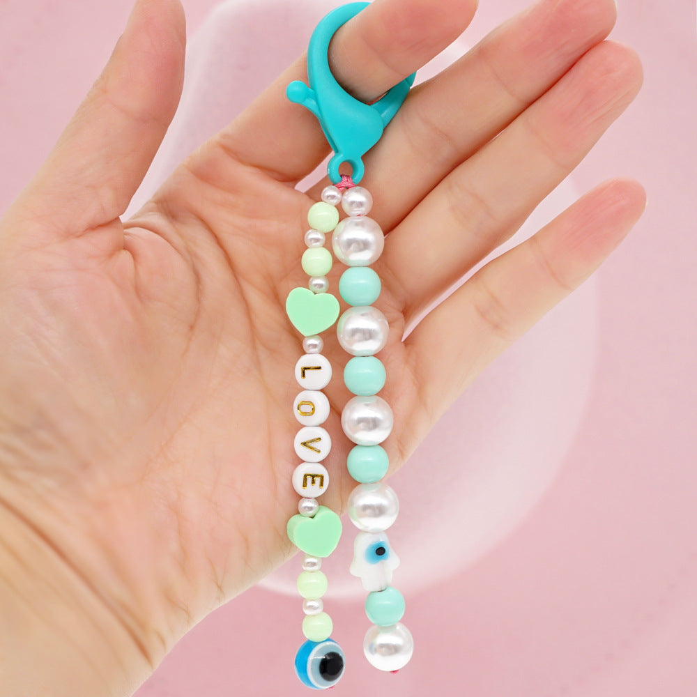 Factory direct supply handmade beaded mobile phone lanyard, Bluetooth speaker lanyard, flashlight, fan, selfie stick, U-disk sling