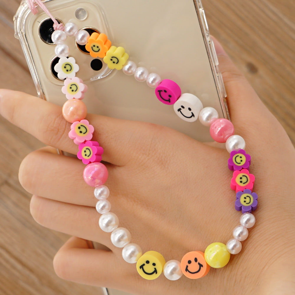 Factory direct supply handmade beaded mobile phone lanyard, Bluetooth speaker lanyard, flashlight, fan, selfie stick, U-disk sling