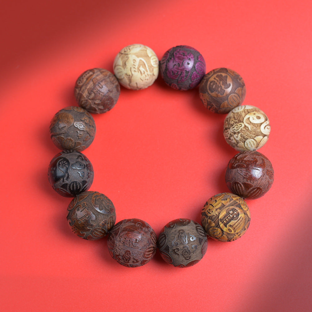 Natural multi-treasure sandalwood multi-circle bracelets 108 beads beads live supply manufacturers wholesale boutique Wen play chain