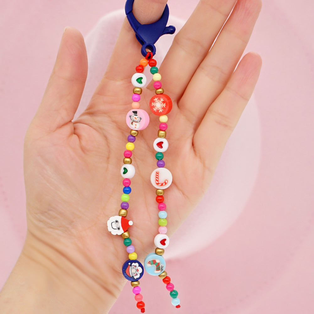 Factory direct supply handmade beaded mobile phone lanyard, Bluetooth speaker lanyard, flashlight, fan, selfie stick, U-disk sling