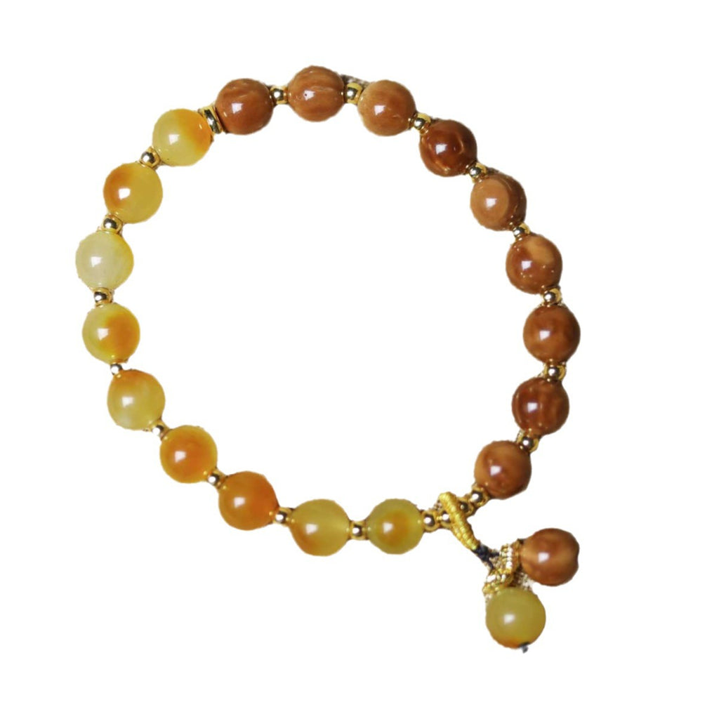Natural Cook Bodhi Root DIY Woven Handheld Chain Plate Wen Play Chanting Bead String Men's and Women's Long Hanging Pendant