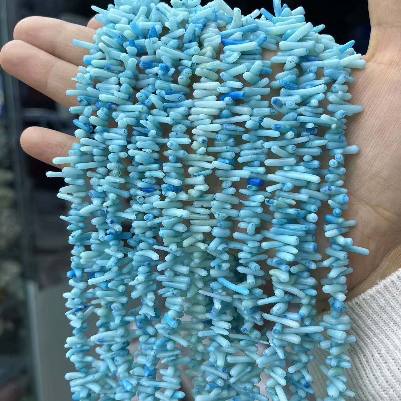 Sea Bamboo Coral, Asymmetrical Coral Fine Seedlings, Thin Branches, DIY Bracelets, Accessories, Semi-finished Accessories, Loose Beads Wholesale