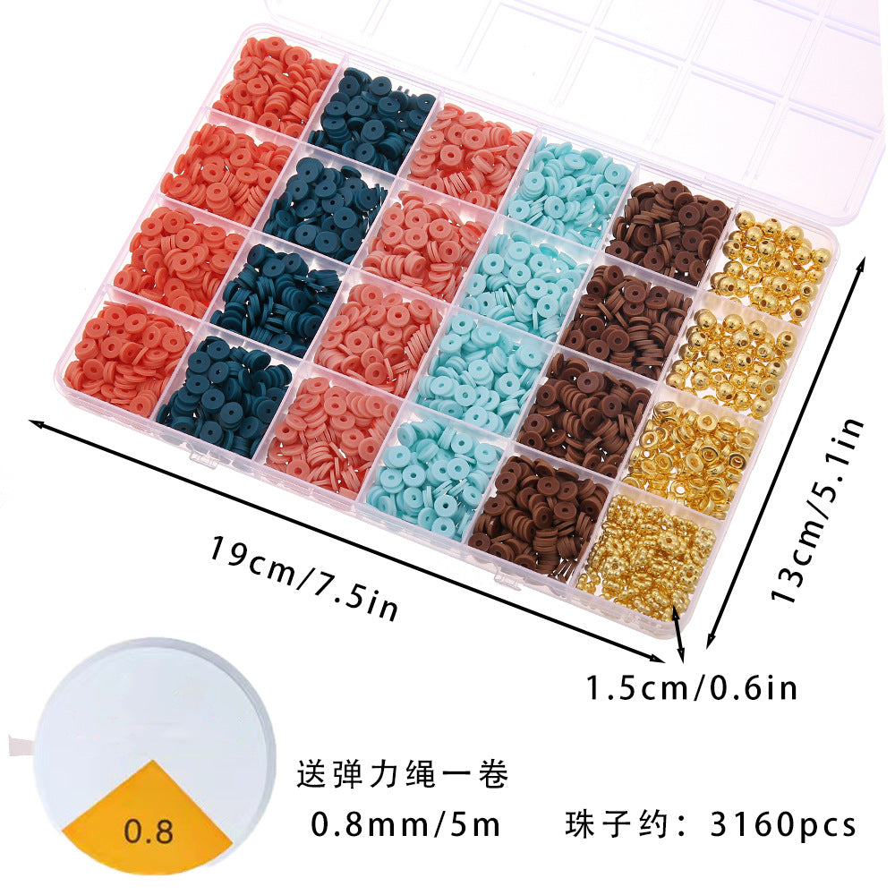 Cross-border soft pottery academic style handmade beaded diy material package box bracelet jewelry accessories bracelet beads