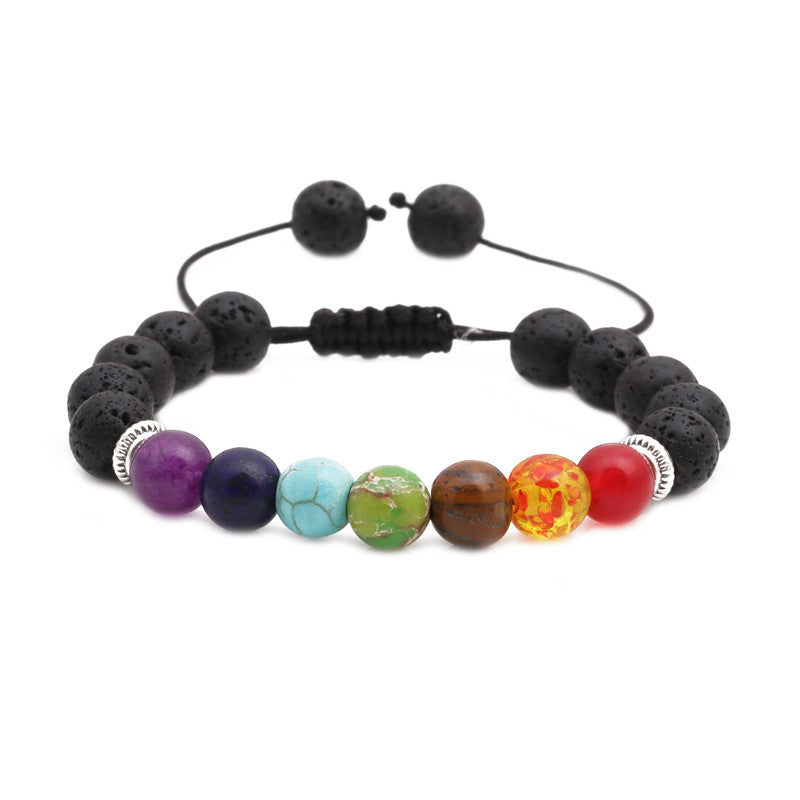 Cross-border hot sale natural stone 8mm beaded bracelet fashion Joker white pine amethyst bracelet manufacturers in stock wholesale