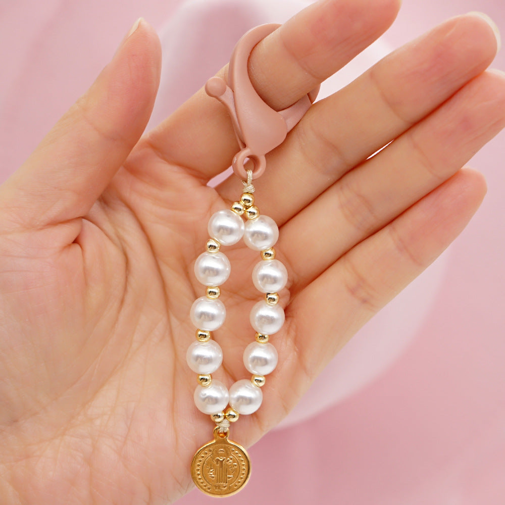 Factory direct supply handmade beaded mobile phone lanyard, Bluetooth speaker lanyard, flashlight, fan, selfie stick, U-disk sling