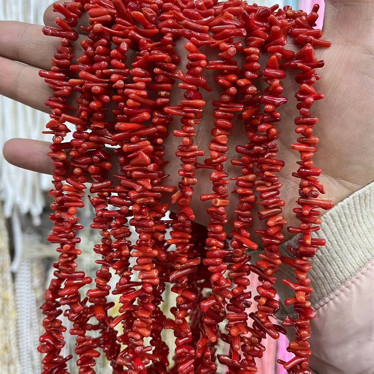 Sea Bamboo Coral, Asymmetrical Coral Fine Seedlings, Thin Branches, DIY Bracelets, Accessories, Semi-finished Accessories, Loose Beads Wholesale