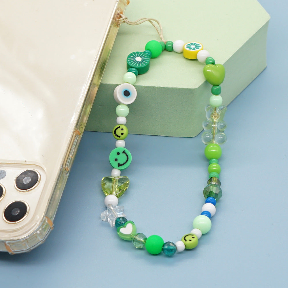 Factory direct supply handmade beaded mobile phone lanyard, Bluetooth speaker lanyard, flashlight, fan, selfie stick, U-disk sling