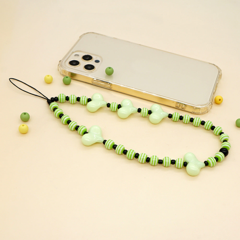 Factory direct supply handmade beaded mobile phone lanyard, Bluetooth speaker lanyard, flashlight, fan, selfie stick, U-disk sling