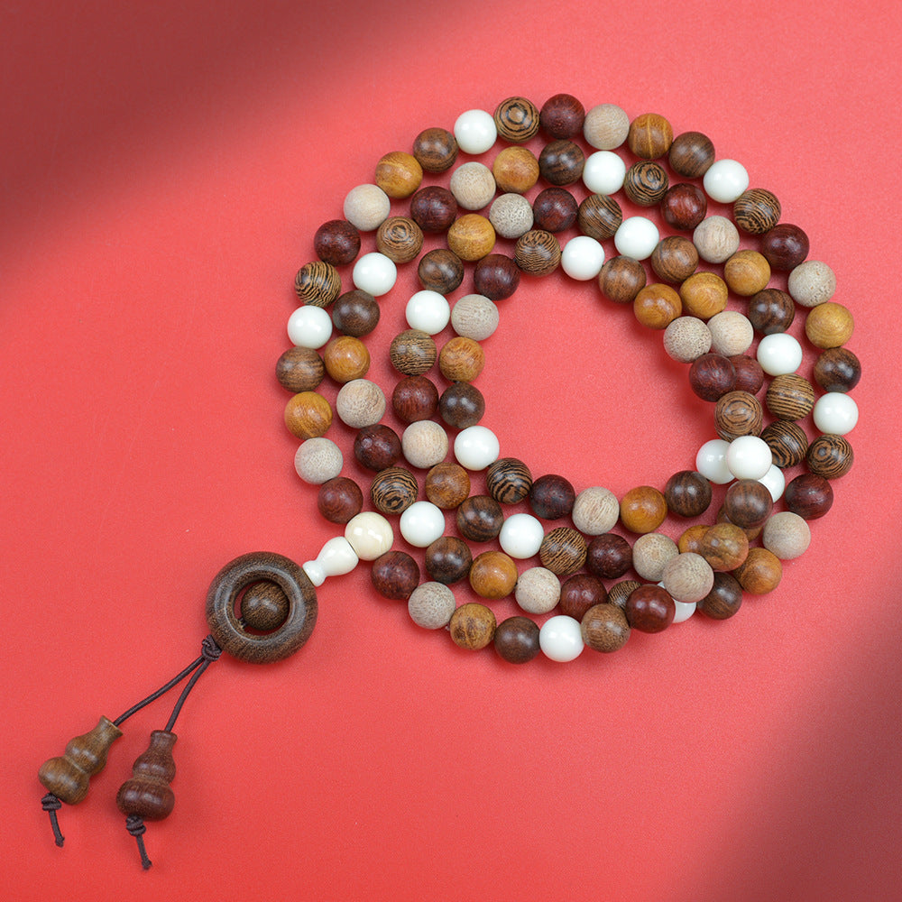 Natural multi-treasure sandalwood multi-circle bracelets 108 beads beads live supply manufacturers wholesale boutique Wen play chain