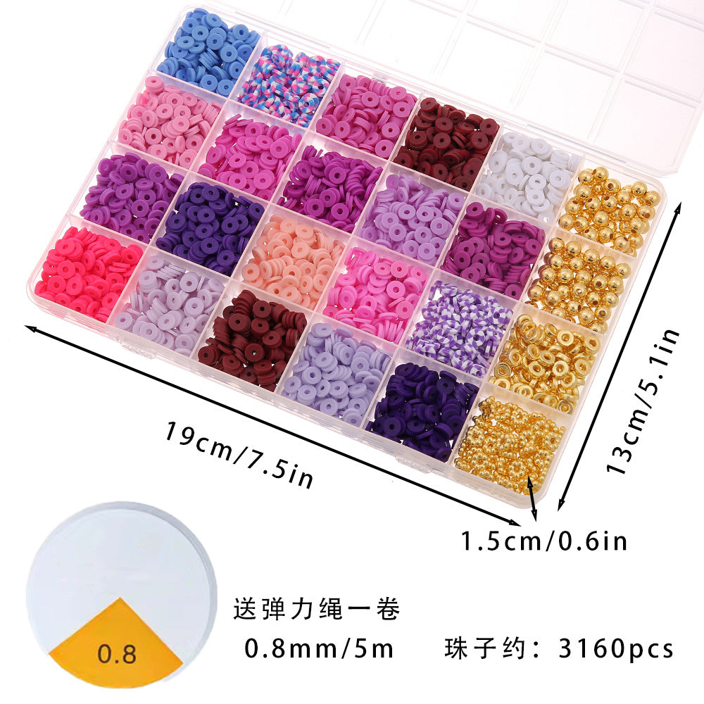 Cross-border soft pottery academic style handmade beaded diy material package box bracelet jewelry accessories bracelet beads