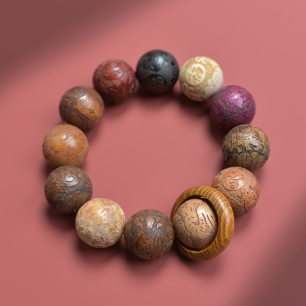 Natural multi-treasure sandalwood multi-circle bracelets 108 beads beads live supply manufacturers wholesale boutique Wen play chain