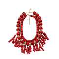 ZA European and American personality exaggerated acrylic irregular branch branch multi-layer necklace summer beach wind cross-border supply
