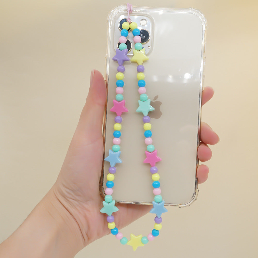 Factory direct supply handmade beaded mobile phone lanyard, Bluetooth speaker lanyard, flashlight, fan, selfie stick, U-disk sling