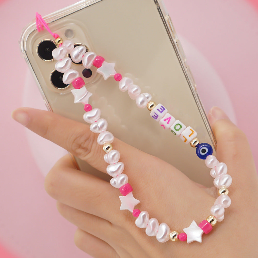 Factory direct supply handmade beaded mobile phone lanyard, Bluetooth speaker lanyard, flashlight, fan, selfie stick, U-disk sling