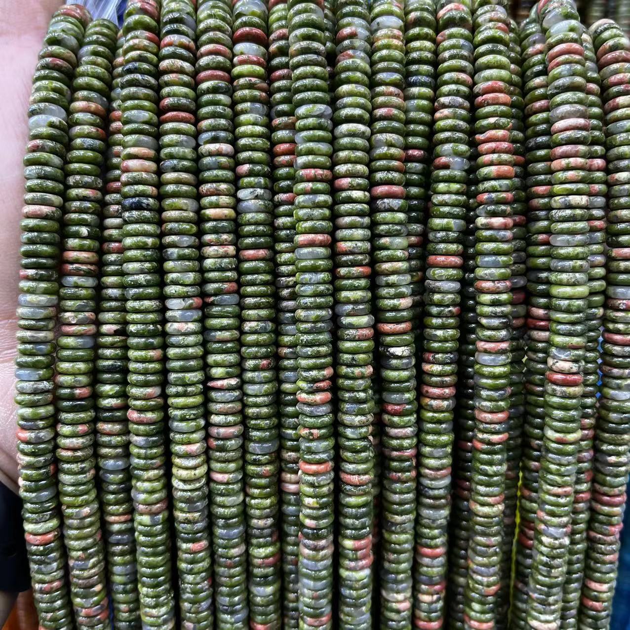 2×6 Natural Stone Colorfuled Crystal Abacus Beads Spacer Beads Beads Cross-Border Hot-Selling Jewelry DIY Bracelet Necklace