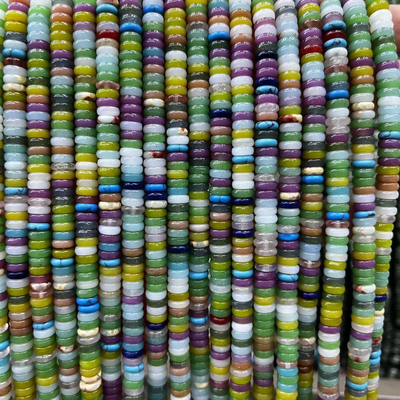 2×6 Natural Stone Colorfuled Crystal Abacus Beads Spacer Beads Beads Cross-Border Hot-Selling Jewelry DIY Bracelet Necklace