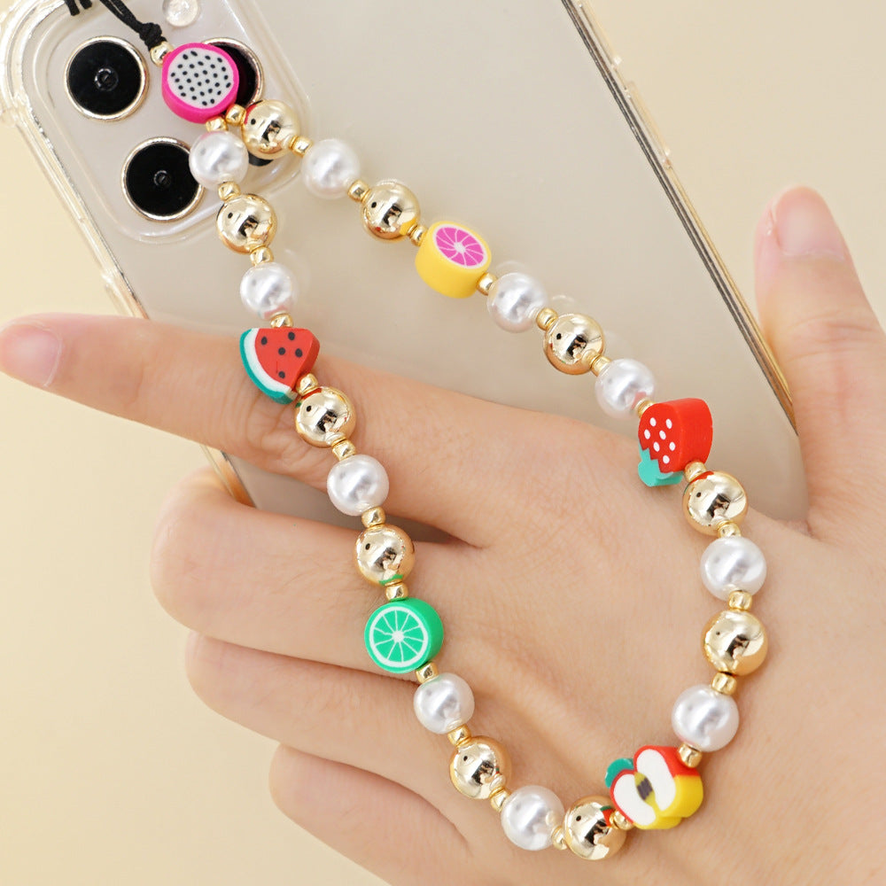 Factory direct supply handmade beaded mobile phone lanyard, Bluetooth speaker lanyard, flashlight, fan, selfie stick, U-disk sling