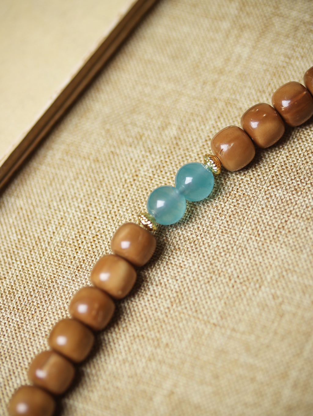 Natural Cook Bodhi Root DIY Woven Handheld Chain Plate Wen Play Chanting Bead String Men's and Women's Long Hanging Pendant