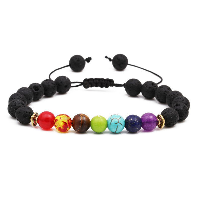 Cross-border hot sale natural stone 8mm beaded bracelet fashion Joker white pine amethyst bracelet manufacturers in stock wholesale