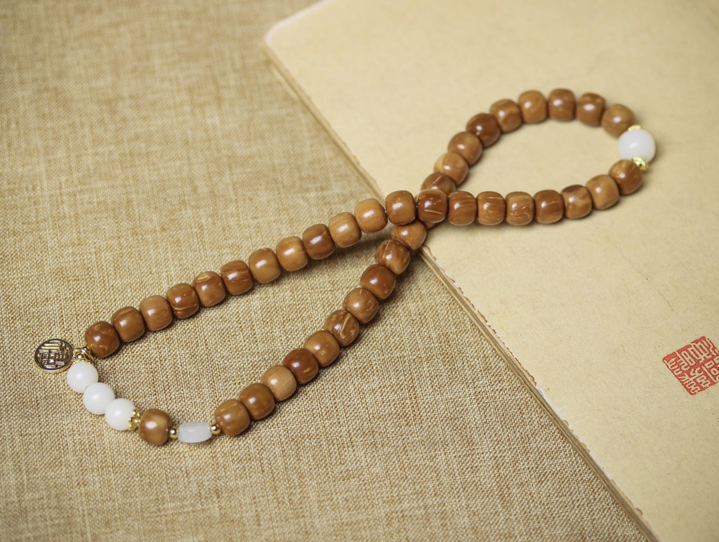 Natural Cook Bodhi Root DIY Woven Handheld Chain Plate Wen Play Chanting Bead String Men's and Women's Long Hanging Pendant