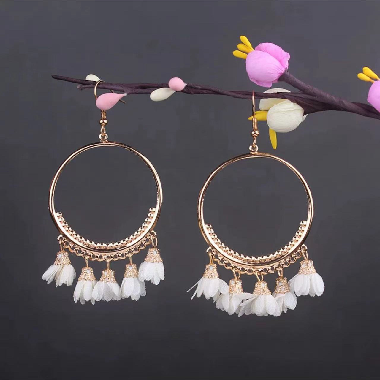 Bohemian Turquoise Earrings European and American Retro Owl Geometric Dreamcatcher Feather Tassel Earrings Women