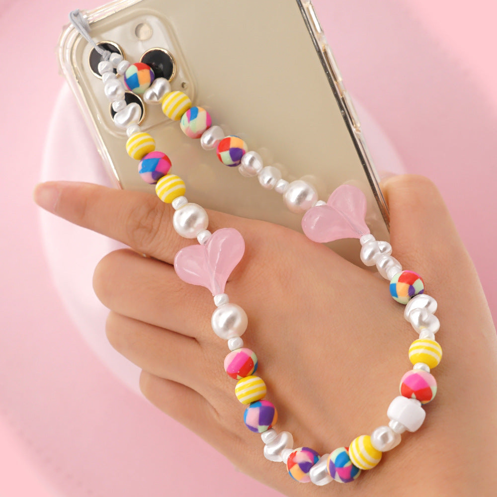 Factory direct supply handmade beaded mobile phone lanyard, Bluetooth speaker lanyard, flashlight, fan, selfie stick, U-disk sling