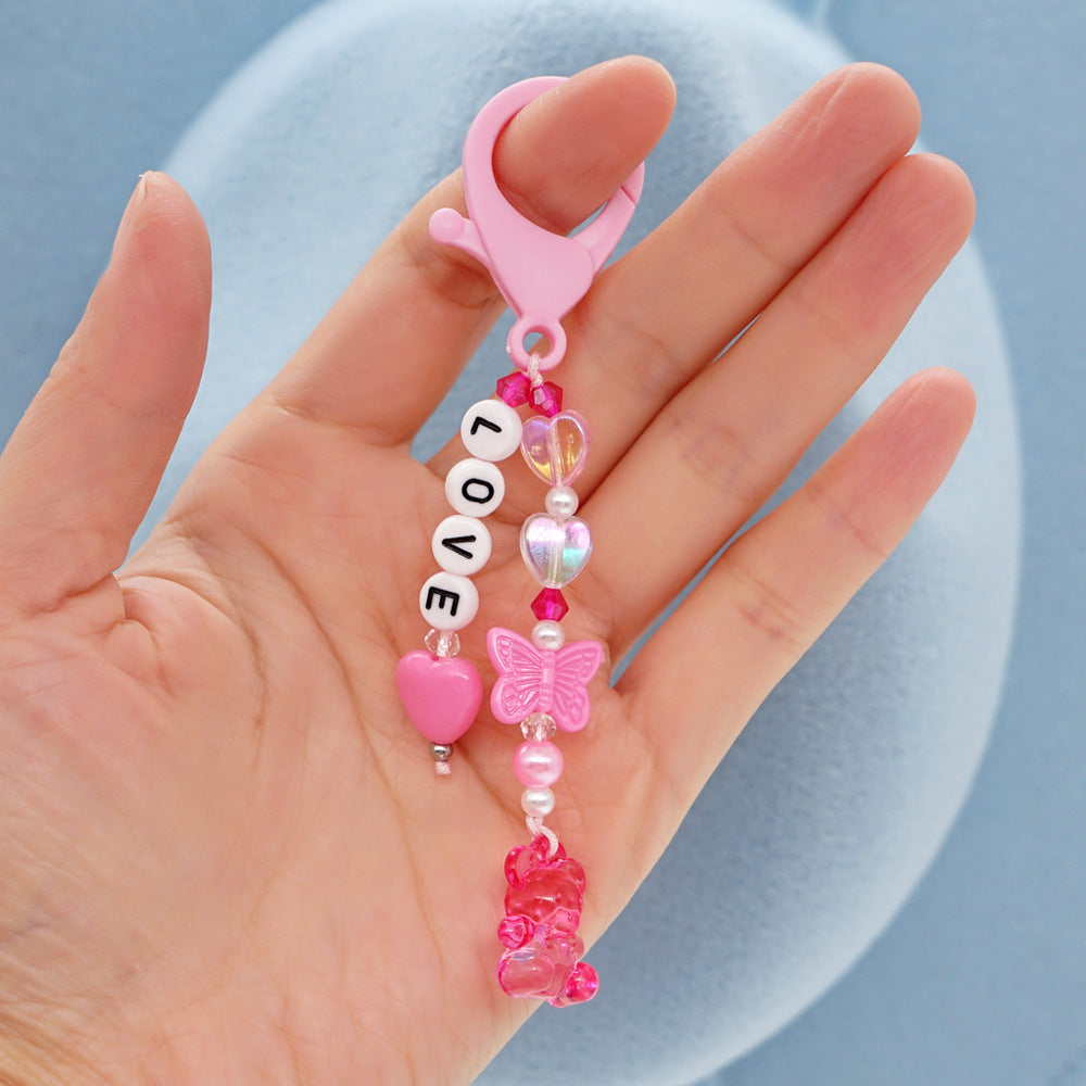 Factory direct supply handmade beaded mobile phone lanyard, Bluetooth speaker lanyard, flashlight, fan, selfie stick, U-disk sling