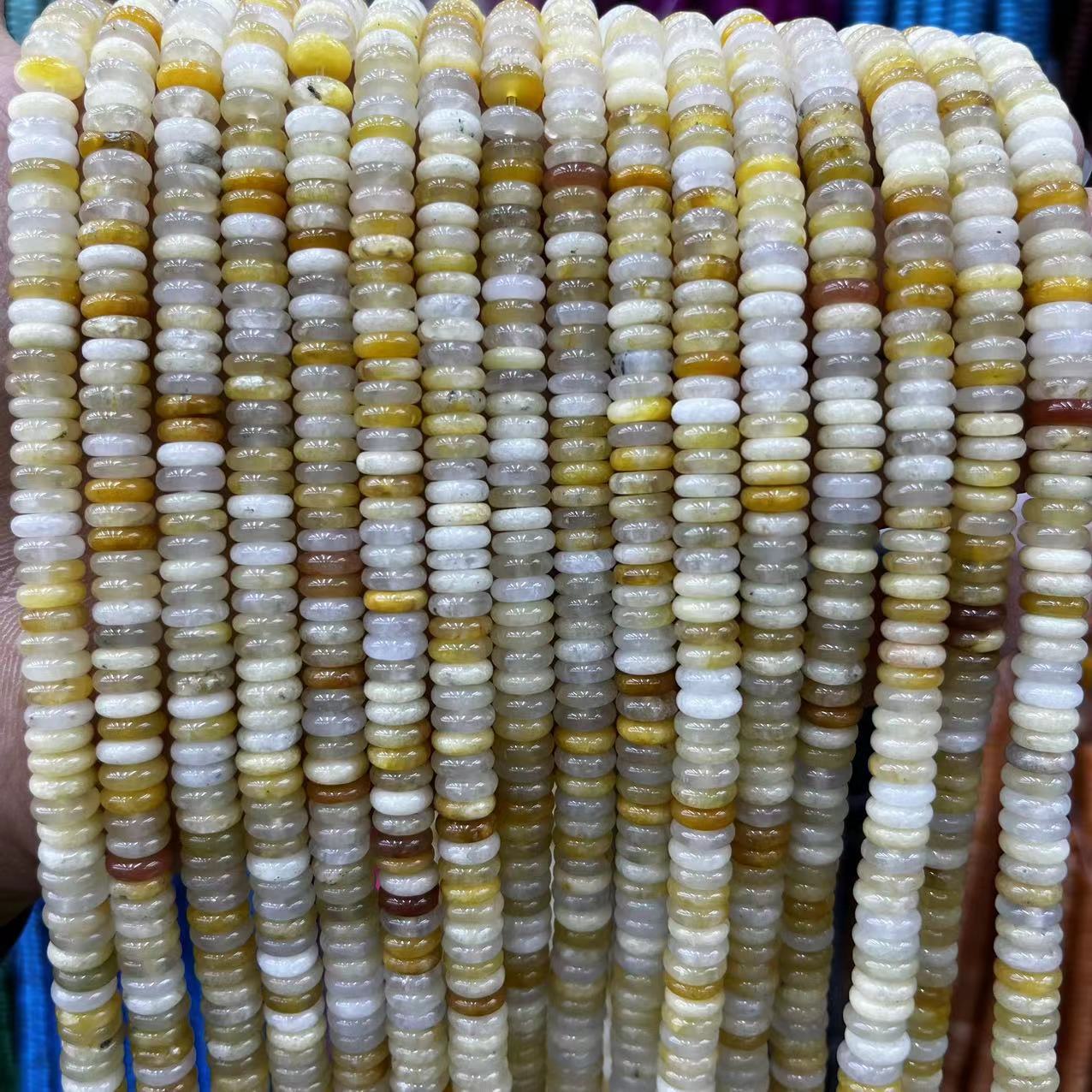 2×6 Natural Stone Colorfuled Crystal Abacus Beads Spacer Beads Beads Cross-Border Hot-Selling Jewelry DIY Bracelet Necklace