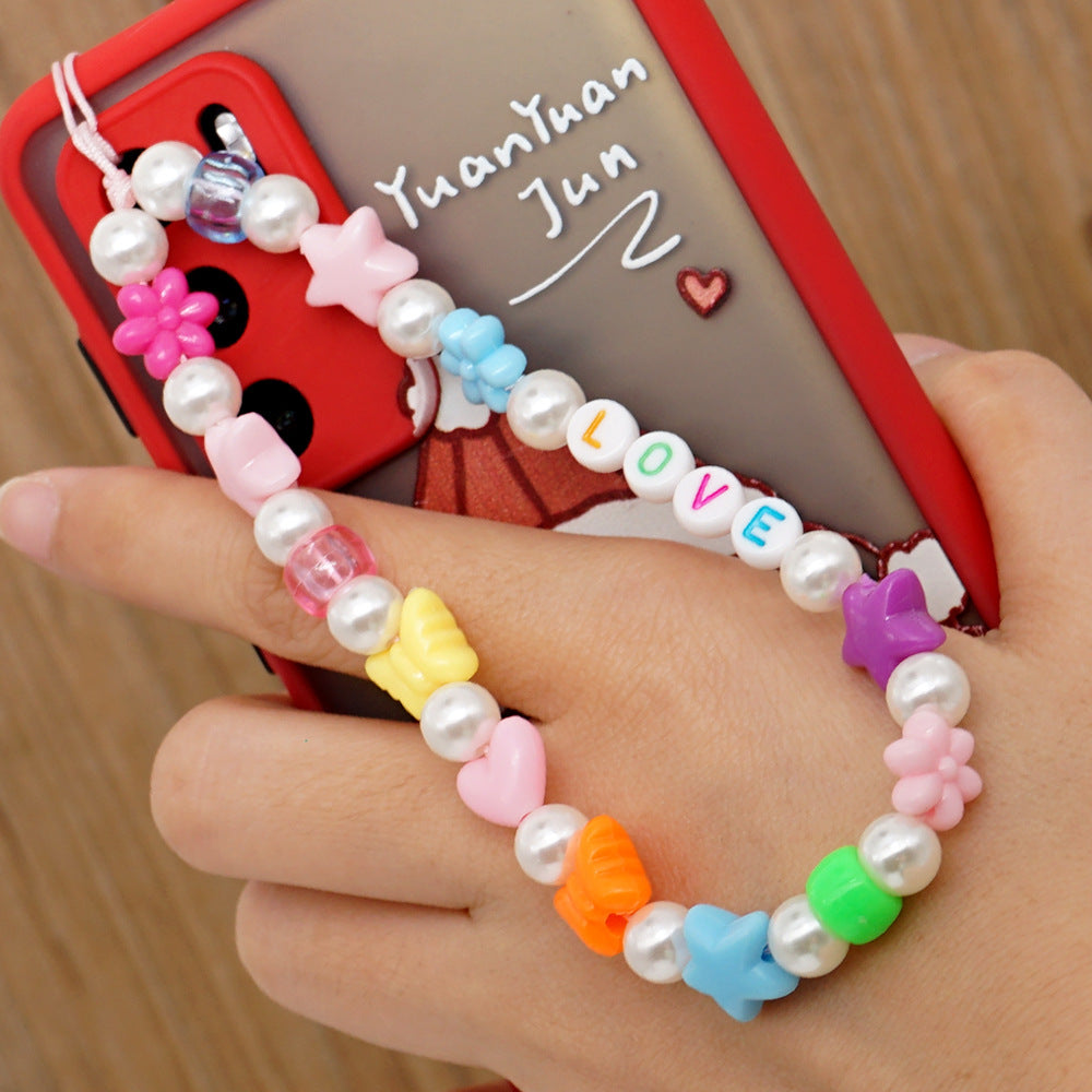 Factory direct supply handmade beaded mobile phone lanyard, Bluetooth speaker lanyard, flashlight, fan, selfie stick, U-disk sling