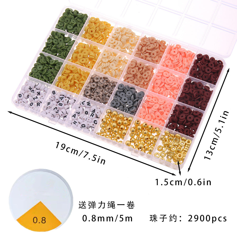 Cross-border soft pottery academic style handmade beaded diy material package box bracelet jewelry accessories bracelet beads
