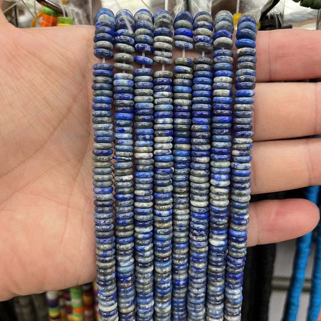 2×6 Natural Stone Colorfuled Crystal Abacus Beads Spacer Beads Beads Cross-Border Hot-Selling Jewelry DIY Bracelet Necklace