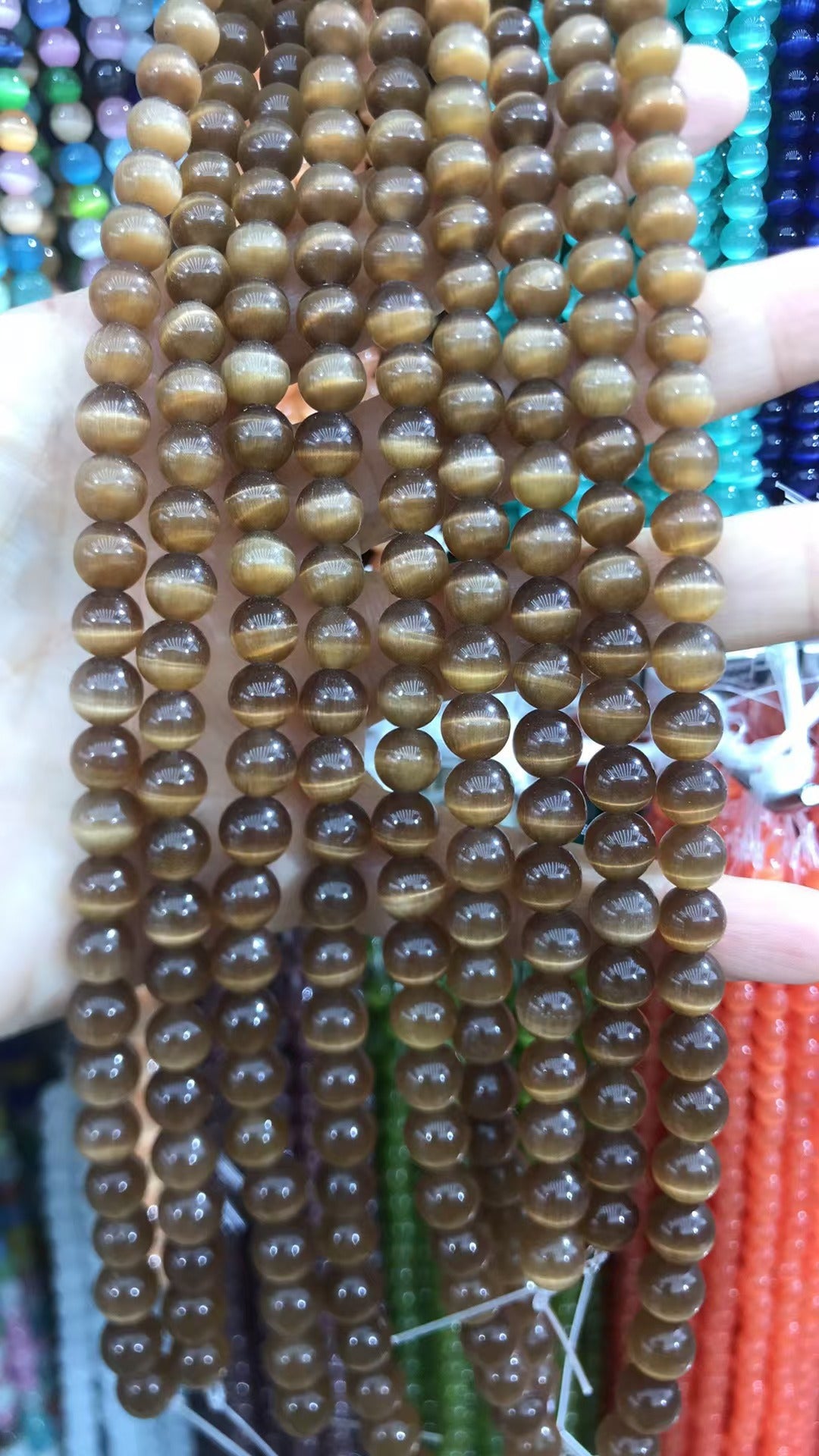 Cat's eye stone beads loose batch bracelet accessories diy jewelry accessories loose beads bracelet necklace material factory direct batch