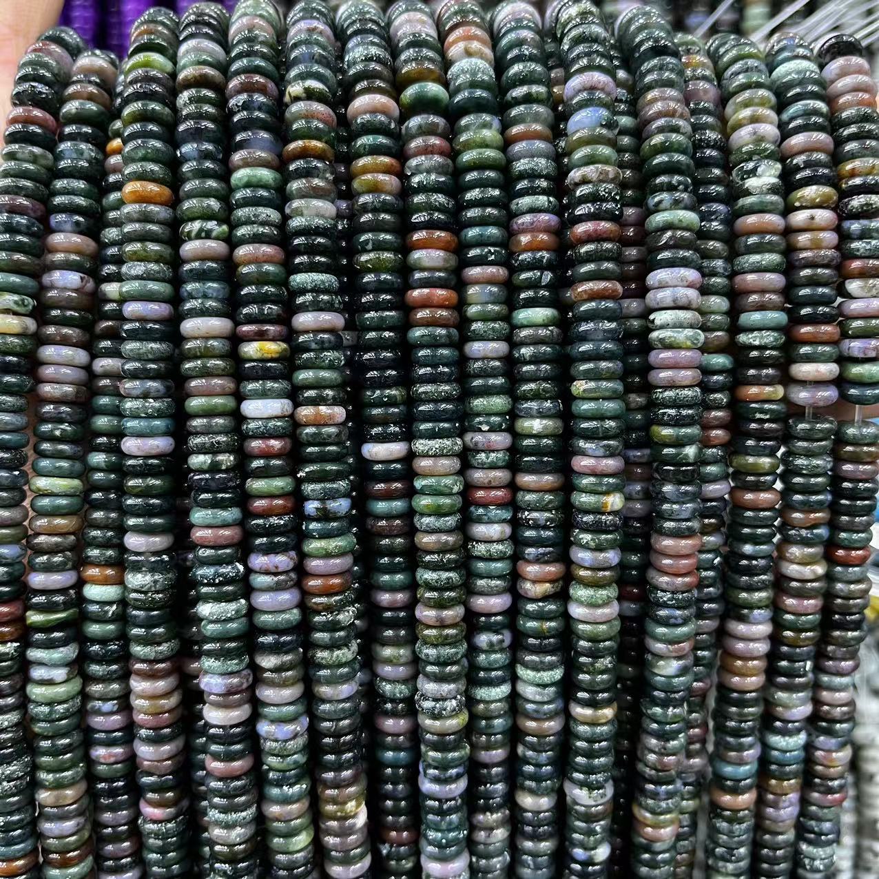2×6 Natural Stone Colorfuled Crystal Abacus Beads Spacer Beads Beads Cross-Border Hot-Selling Jewelry DIY Bracelet Necklace
