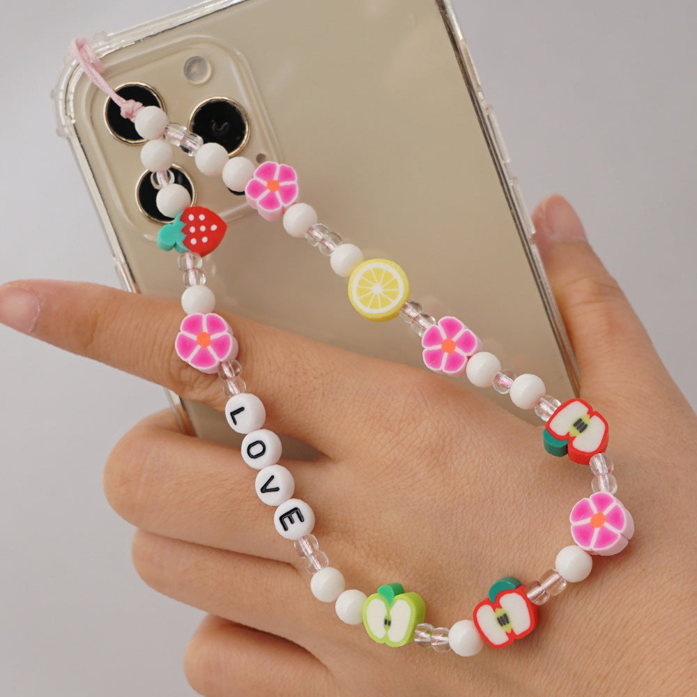 Factory direct supply handmade beaded mobile phone lanyard, Bluetooth speaker lanyard, flashlight, fan, selfie stick, U-disk sling