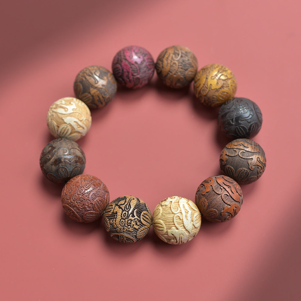 Natural multi-treasure sandalwood multi-circle bracelets 108 beads beads live supply manufacturers wholesale boutique Wen play chain