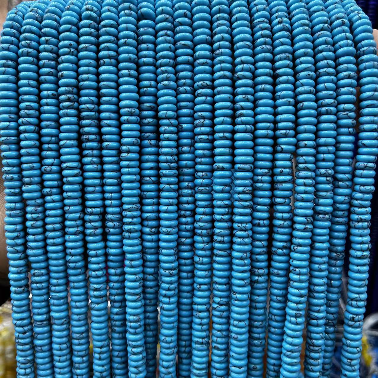2×6 Natural Stone Colorfuled Crystal Abacus Beads Spacer Beads Beads Cross-Border Hot-Selling Jewelry DIY Bracelet Necklace