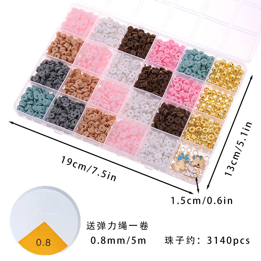 Cross-border soft pottery academic style handmade beaded diy material package box bracelet jewelry accessories bracelet beads