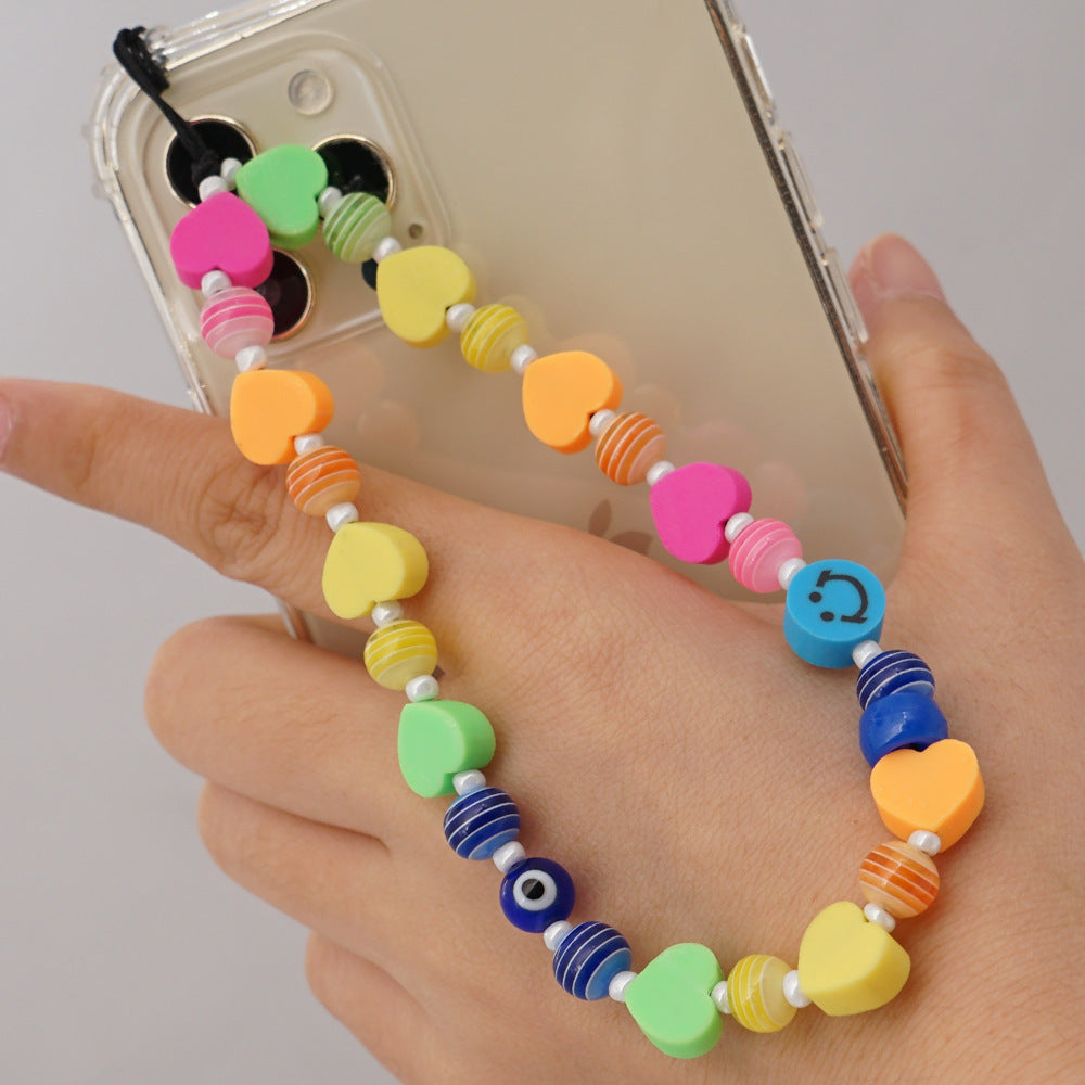 Factory direct supply handmade beaded mobile phone lanyard, Bluetooth speaker lanyard, flashlight, fan, selfie stick, U-disk sling