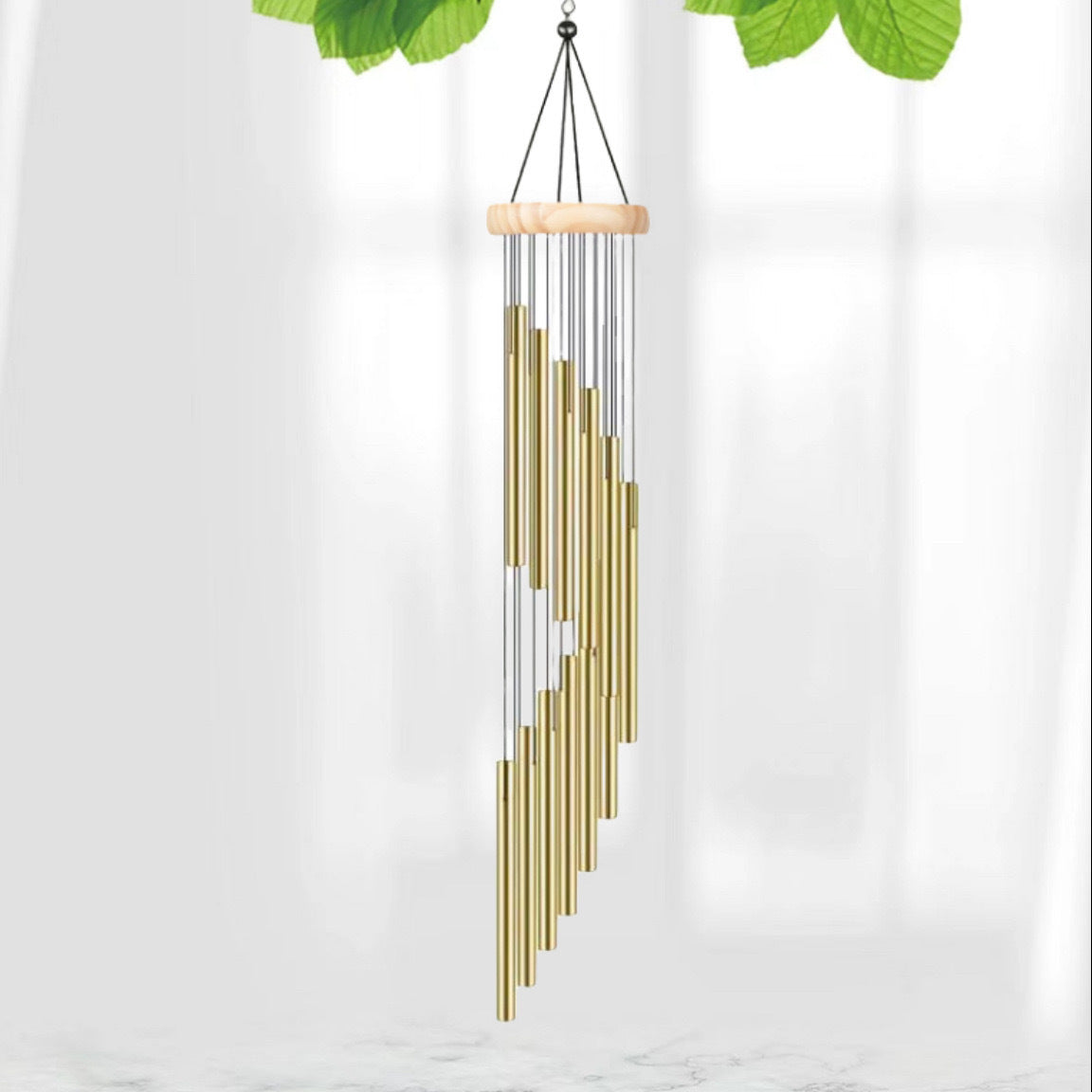 Cross-border explosions six-tube retro classic metal wind chime high sense aluminum tube metal hanging decoration home decoration wind chime