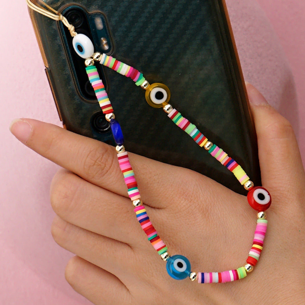Factory direct supply handmade beaded mobile phone lanyard, Bluetooth speaker lanyard, flashlight, fan, selfie stick, U-disk sling