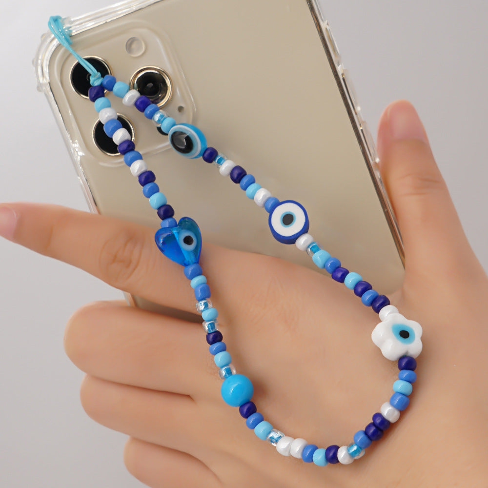 Factory direct supply handmade beaded mobile phone lanyard, Bluetooth speaker lanyard, flashlight, fan, selfie stick, U-disk sling